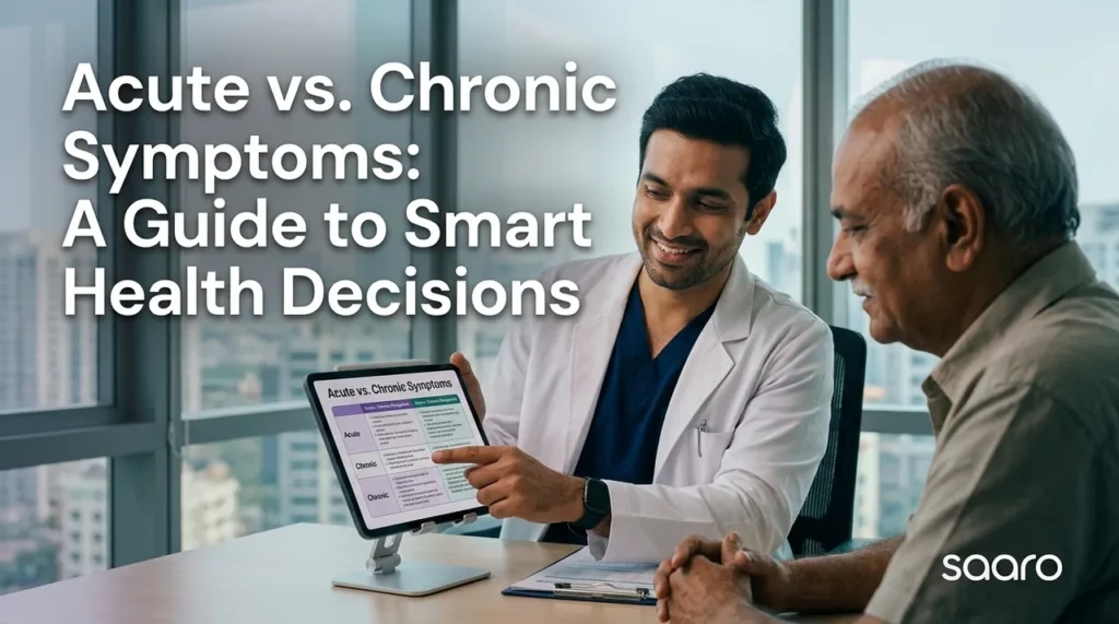 A guide explaining the difference between acute vs chronic symptoms for making smart health decisions.