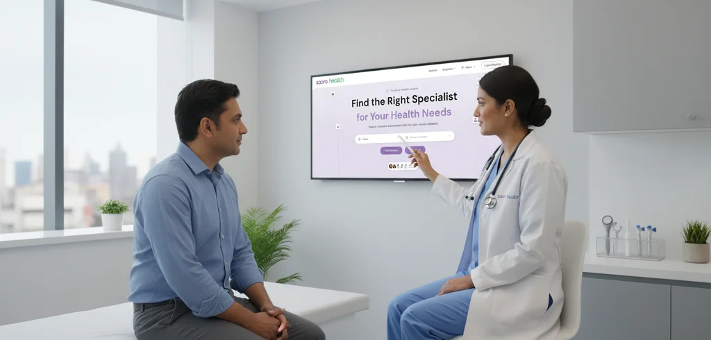 Symptom diagnosis clarity: Patient consulting with doctor for clear understanding and treatment plan.