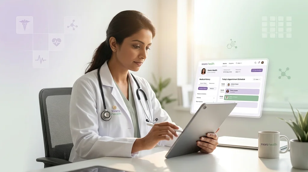 Doctor consultation for chronic conditions managed efficiently with Saaro Health platform.