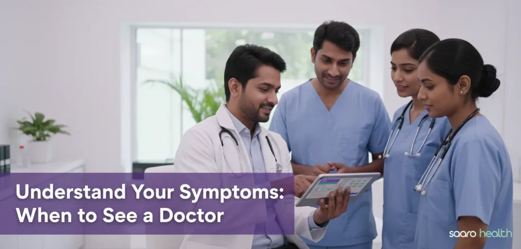 Doctor consulting with a patient about their symptoms and potential treatment options to ensure clear understanding.